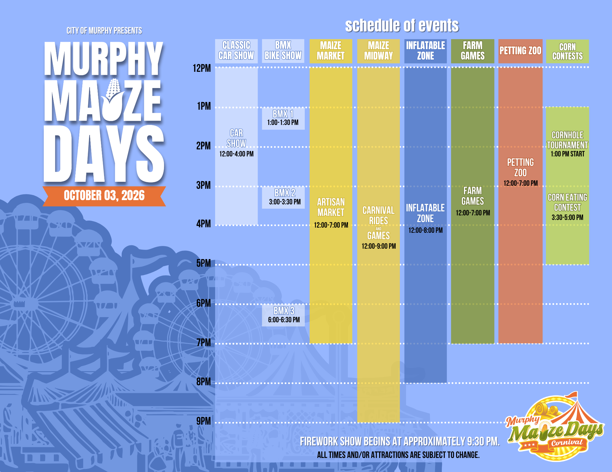 MMD Schedule of Events 2026